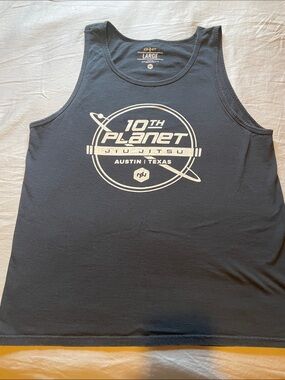 10th Planet Jiu Jitsu Austin Texas Tank Top - Black with White Logo